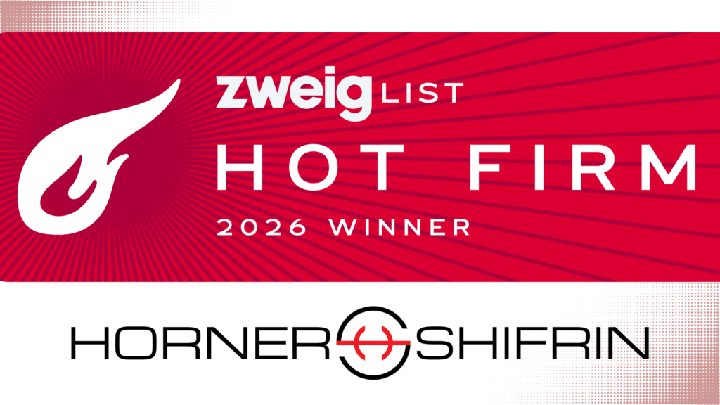 Zweig List Hot Firm 2026 Winner Banner with H&S logo below.